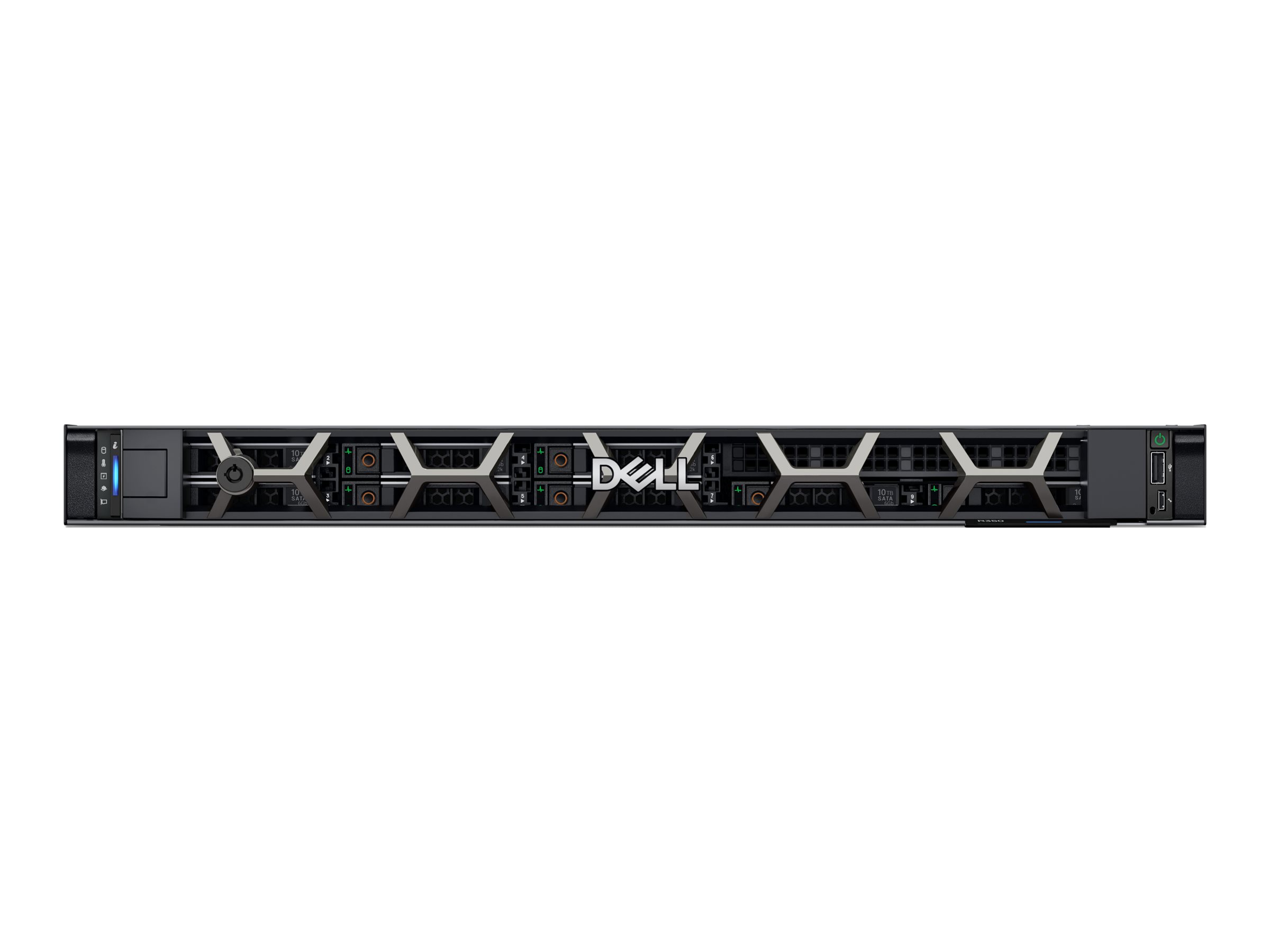 Dell PowerEdge R350 - Server - Rack-Montage - 1U - 1-Weg - 1 x Xeon E-2334  3.4 GHz - RAM 16 GB - SAS - Hot-Swap 6.4 cm (2.5")