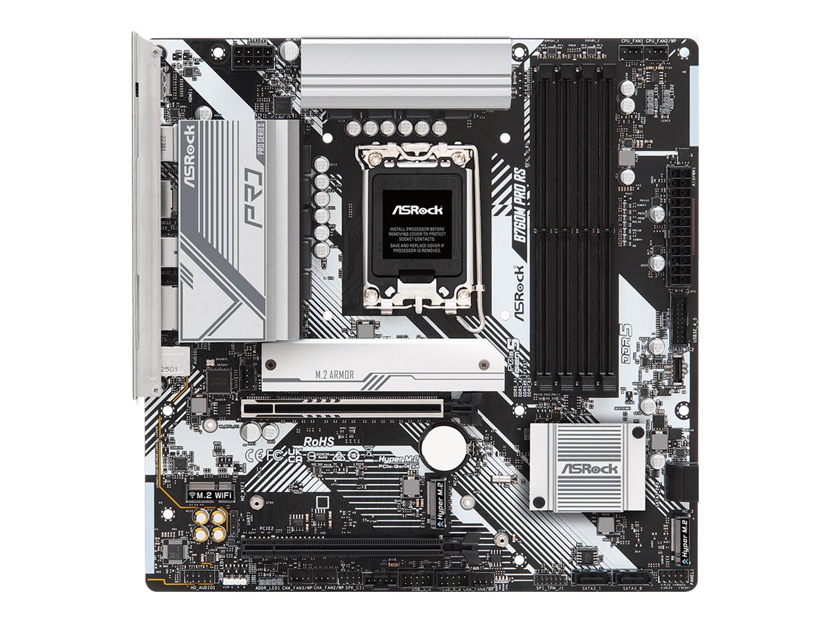 ASRock B760M PRO RSD5 - Motherboard - micro ATX - LGA1700 Sockel - B760 Chipsatz - USB-C 3.2 Gen 1, USB 3.2 Gen 1 - 2.5 Gigabit LAN - Onboard-Grafik (CPU erforderlich)