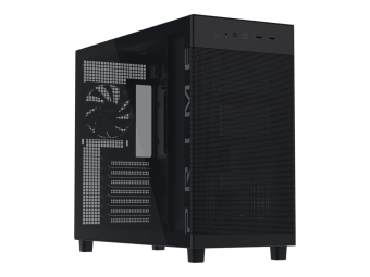 ASUS Prime AP303 - ATX-Gehäuse - micro ATX - Seitenteil mit Fenster (gehärtetes Glas)