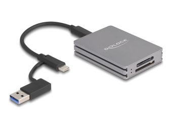 Delock Kartenleser (CFexpress Type A SD SDHC SDHC UHS-I SDHC UHS-II SDXC SDXC UHS-I SDXC UHS-II SD 3.0 UHS-I SD 4.0 UHS-II)