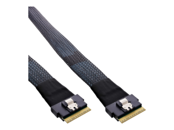 InLine Slim SAS Kabel - SFF-8654 8i zu SFF-8654 8i - 48 Gbs - 1m
