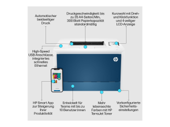 HP Color LaserJet Pro 4202dn - Drucker - Farbe - Duplex - Laser - A4Legal - 600 x 600 dpi - bis zu 35 SeitenMin. (einfarbig)