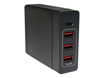 LogiLink Table Charger - Netzteil - 72 Watt - 4 Ausgabeanschlussstellen (USB USB-C)