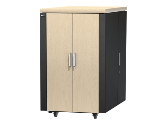 APC NetShelter CX Secure Soundproof Server Room in a Box Enclosure - Shock Packaging - Schrank Netzwerkschrank - mit Stromverteilungseinheit - Grau Oak - 24U - 48.3 cm (19)