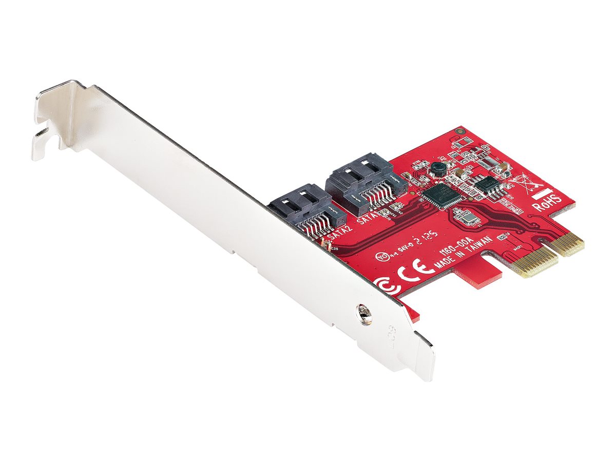 StarTech.com PCIe SATA Controller Karte - 2 Port SATA 3 ErweiterungskarteKontroller - 6Gbits - VollHalb Profil Blende - PCI Express FestplattenSSD kontrollerAdapter (2P6G-PCIE-SATA-CARD)