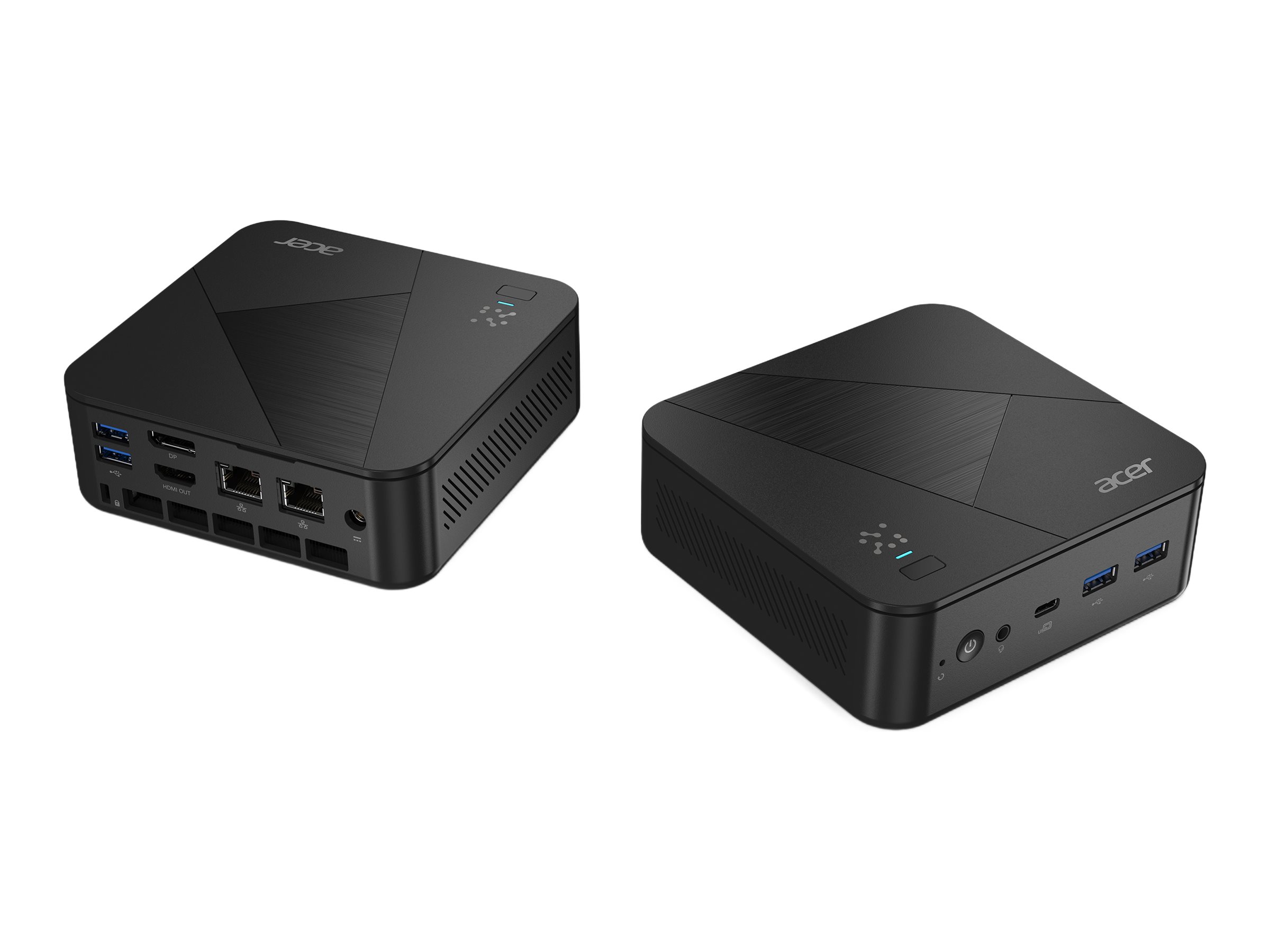 Acer Revo Box AI RB102-LNL - Barebone - Mini-PC - 1 x Core Ultra 7 256V  2.2 GHz - RAM 16 GB - SSD 1.024 TB - Intel Arc Graphics 140V - Bluetooth, 2.5GbE, Wi-Fi 6E - WLAN 802.11abgnacax (Wi-Fi 6E)