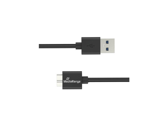 MEDIARANGE Ladekabel USB-A auf Micro-B USB 3.0 sw - Kabel - DigitalDaten