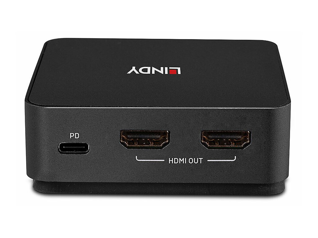 Lindy KVM-Switch - 4K60 - 2 x KVMAudioUSB
