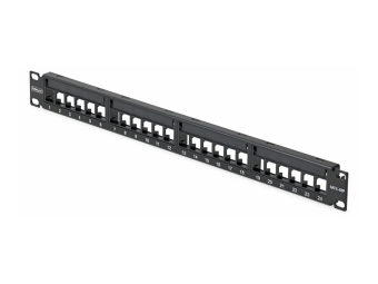 StarTech.com Startech - Leeres Keystone-Patchpanel - for RJ45 - geeignet für Wandmontage, Rack montierbar - CAT 5e6 - UTP - Schwarz - 1U - 48.3 cm (19")