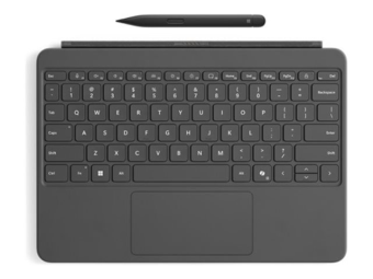 Microsoft Surface Pro Keyboard - 12-inch - Tastatur - mit Touchpad Beschleunigungsmesser - hinterleuchtet - magnetische Dockingstation - QWERTZ - Deutsch - Slate - 70% Recyclingpapier-basierte Verpackung - mit Slim Pen - für Surface Pro Copilot+ PC for 