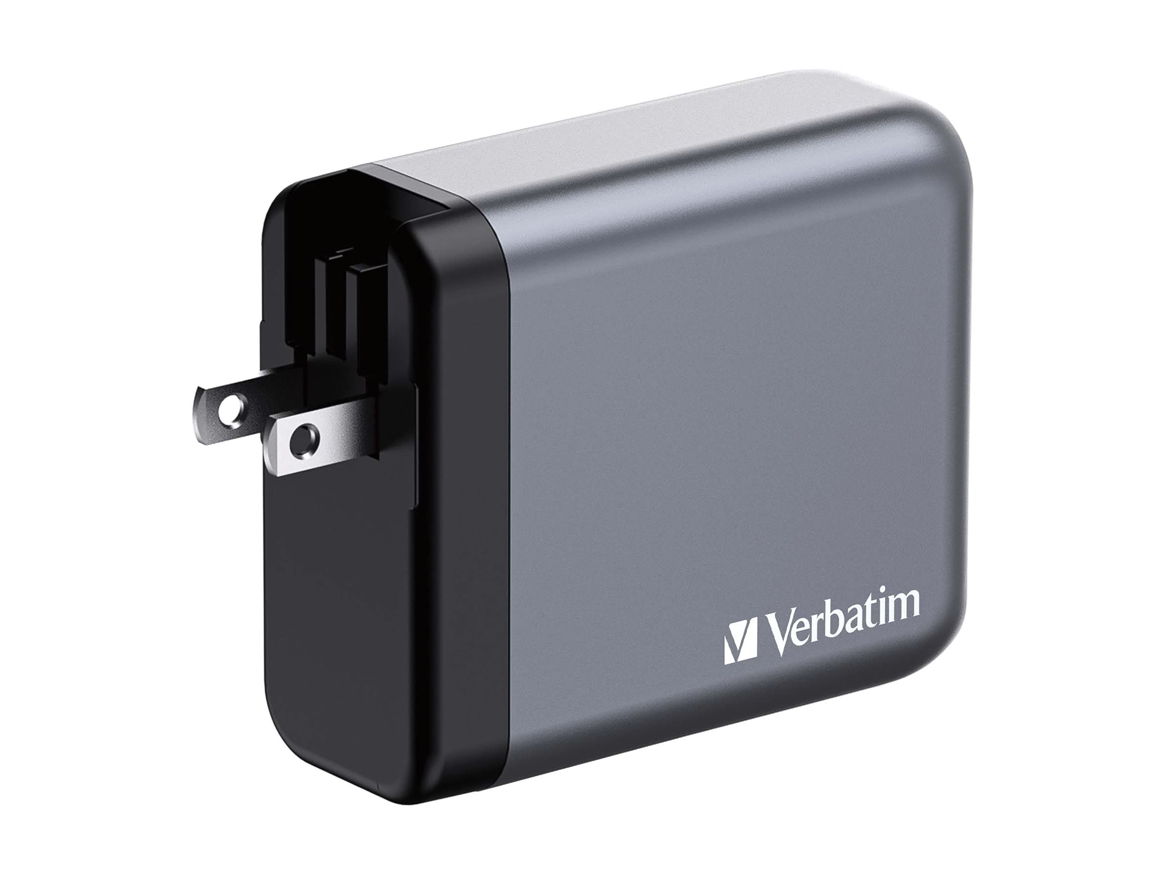 Verbatim Netzteil - GaN - 140 Watt - 5 A - PD 3.0, Power Delivery 3.1, QC 3.0, PDPPS - 4 Ausgabeanschlussstellen (3 x USB-C, USB)