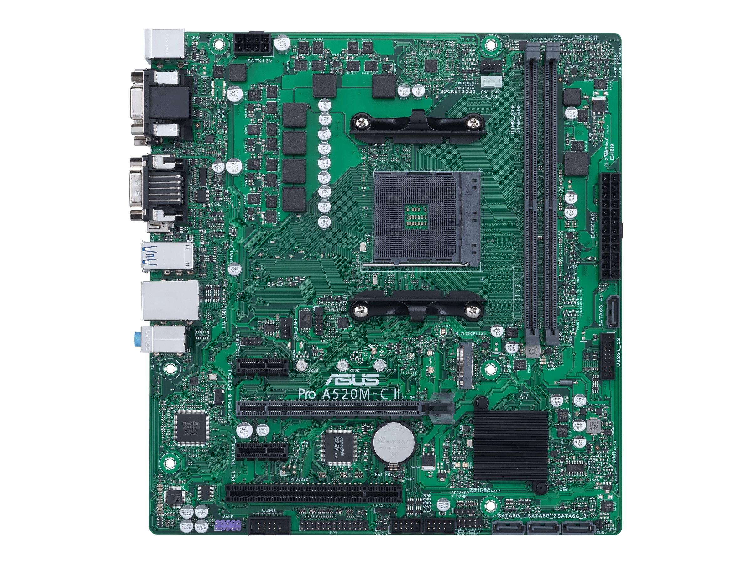 ASUS Pro A520M-C IICSM - Motherboard - micro ATX - Socket AM4 - AMD A520 Chipsatz - USB 3.2 Gen 1 - Gigabit LAN - Onboard-Grafik (CPU erforderlich)
