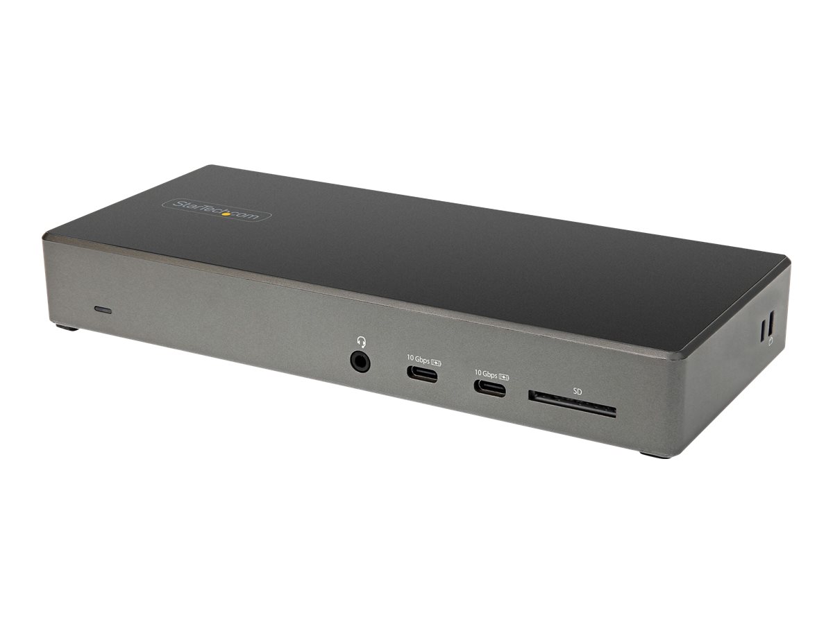 StarTech.com USB-C Dock - Dreifach 4K Monitor - USB Typ-C Dockingstation - 100 W PD 3.0 - DP 1.4 Alt Mode & DSC, 2x DisplayPort 1.4HDMI 2.0 - 6xUSB (2x 10Gbps)