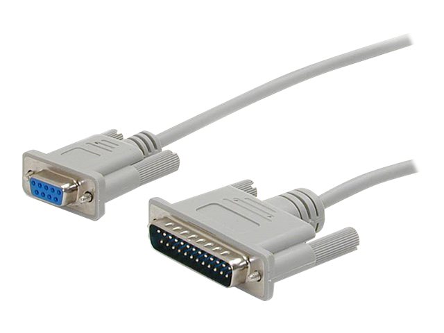 StarTech.com 3m gekreuztes DB9 auf DB25 Seriell Nullmodemkabel - BuSt - 9 polig Nullmodem Kabel - Nullmodemkabel - DB-9 (W)