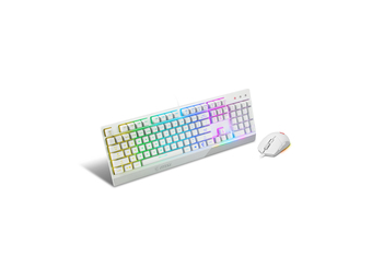 MSI VIGORGK30COMBOWHITEUS - USB - Mechanischer Switch - QWERTY - RGB-LED - Weiß - Maus enthalten