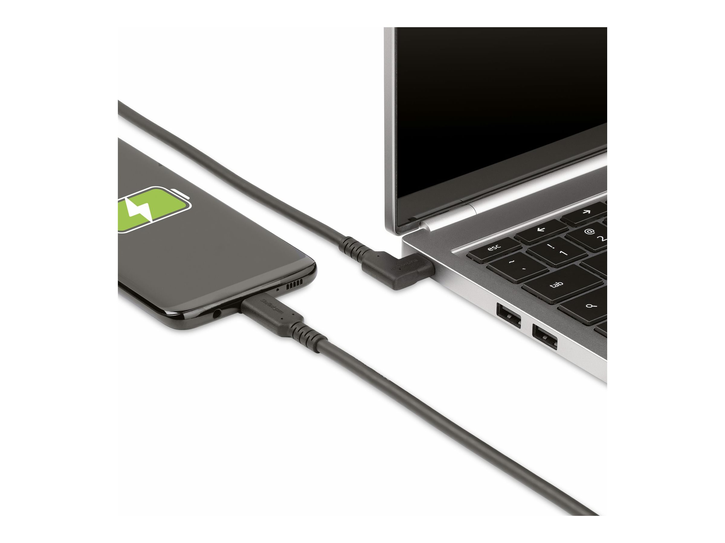 StarTech.com 50 cm USB-C Kabel Gewinkelt, USB C auf USB C Kabel, 4K, 100W - USB-Kabel - USB-C (M)
