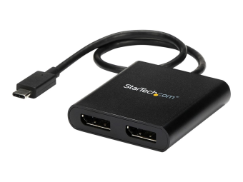 StarTech.com USB-C auf DisplayPort Multi-Monitor Adapter - 2-Port MST Hub - USB C zu 2x DP Splitter - USB Typ C zu DP MST Hub - DisplayPort-Adapter - 24 pin USB-C (M)