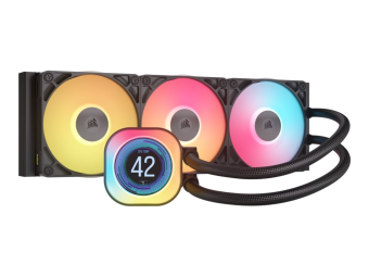 Corsair iCUE Link TITAN 360 RX LCD - Prozessor-Flüssigkeitskühlsystem - Kühlergröße 360 mm - (für LGA1851, LGA1700, AM5, AM4)