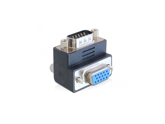 Delock Adapter VGA male  female 90° angled - VGA-Adapter - HD-15 (VGA)