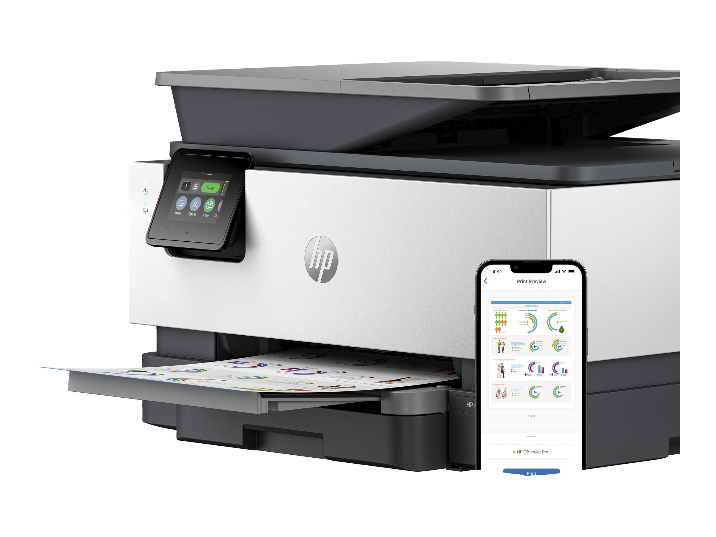 HP Officejet Pro 9120b All-in-One - Multifunktionsdrucker - Farbe - Tintenstrahl - Legal (216 x 356 mm)