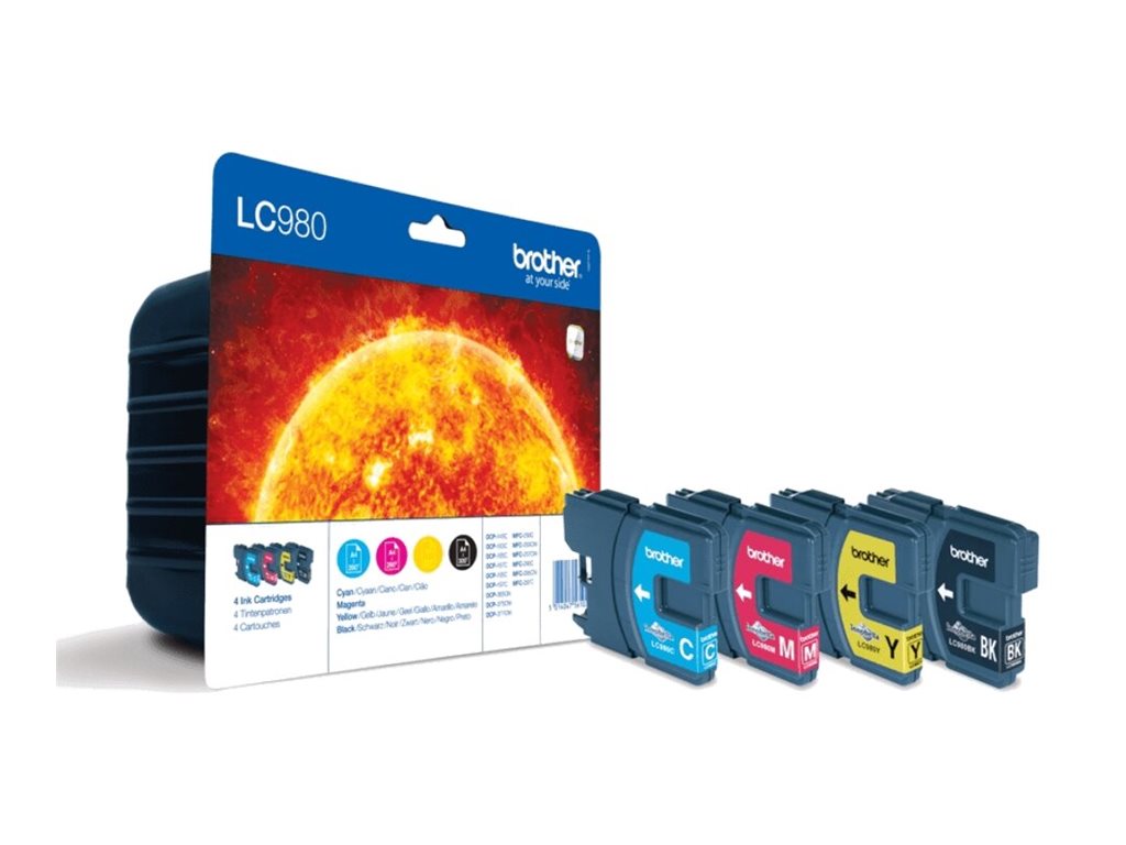 Brother LC980VALBP - 4er-Pack - Schwarz, Gelb