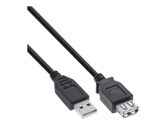 InLine USB 2.0 Verlängerung - Stecker  Buchse - Typ A - schwarz - 0,5m