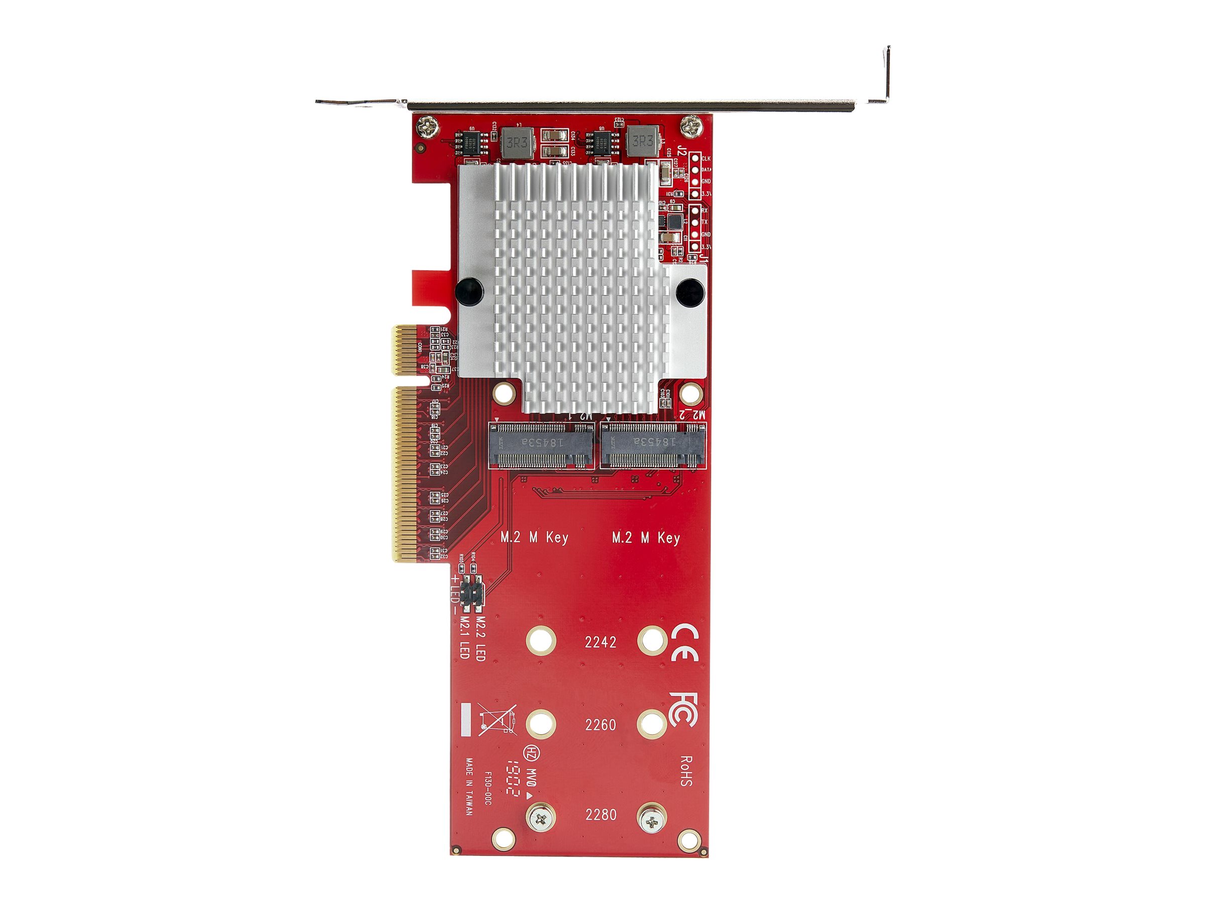 StarTech.com Dual M.2 PCIe SSD Adapter Karte - x8  x16 Dual NVMe oder AHCI M.2 SSD zu PCI Express 3.0 - M.2 NGFF PCIe (M-Key)