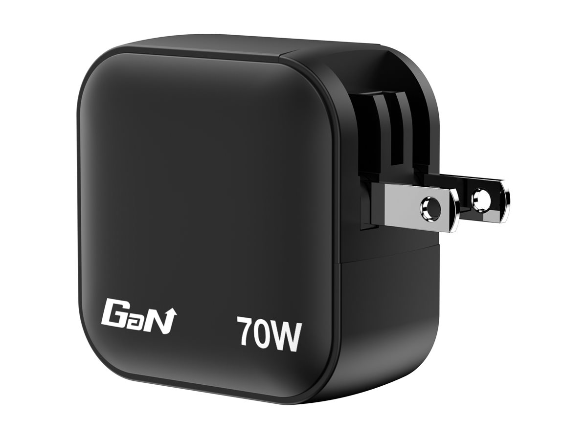 Verbatim Netzteil - GaN - 70 Watt - 5 A - PD 3.0, PDPPS, QC 4.0 - 3 Ausgabeanschlussstellen (2 x USB-C, USB)