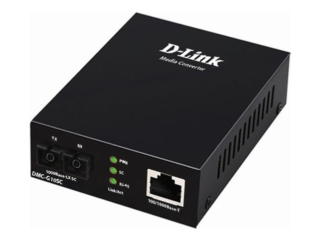 D-Link DMC G10SC - Medienkonverter - 1GbE - 10Base-T, 100Base-TX, 1000Base-T, 1000Base-LX
