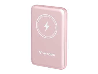 Verbatim Charge n Go - Induktive Power Bank - Magnethalterung - Li-Pol - 10000 mAh - 20 Watt - 2.4 A - Apple Fast Charge PD 3.0 QC 3.0 Apple 2.4A USB BC 1.2 (24 pin USB-C)