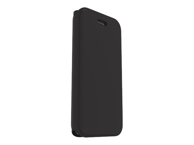 OtterBox Strada Series - Flip-Hülle für Mobiltelefon - Polyurethan, Polycarbonat, Kunstfaser - Schwarz - für Apple iPhone 6, 6s, 7, 8, SE (2. Generation)