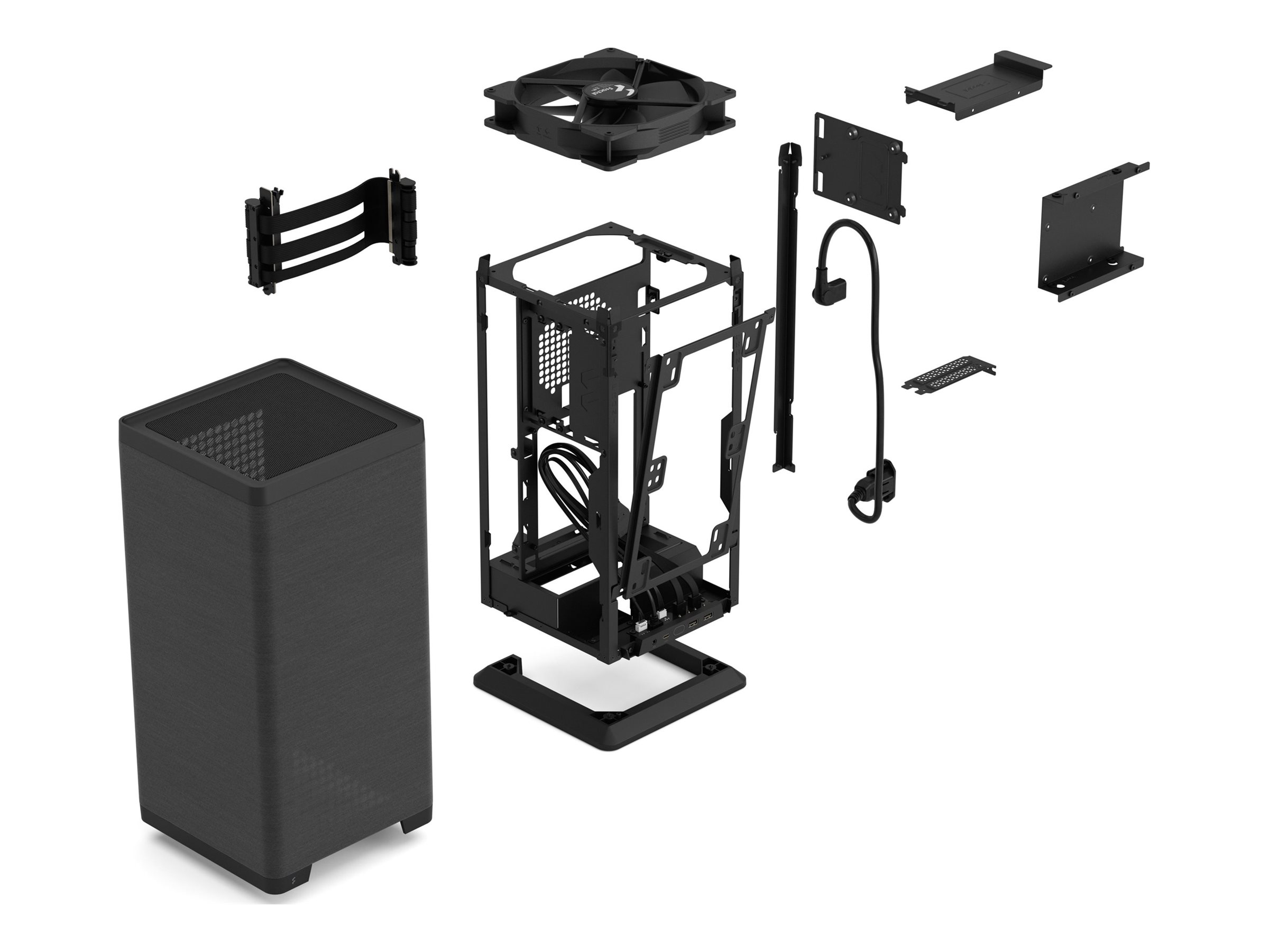 Fractal Design Mood - PC-Gehäuse - Mini-ITX - keine Spannungsversorgung (SFX  SFX-L)