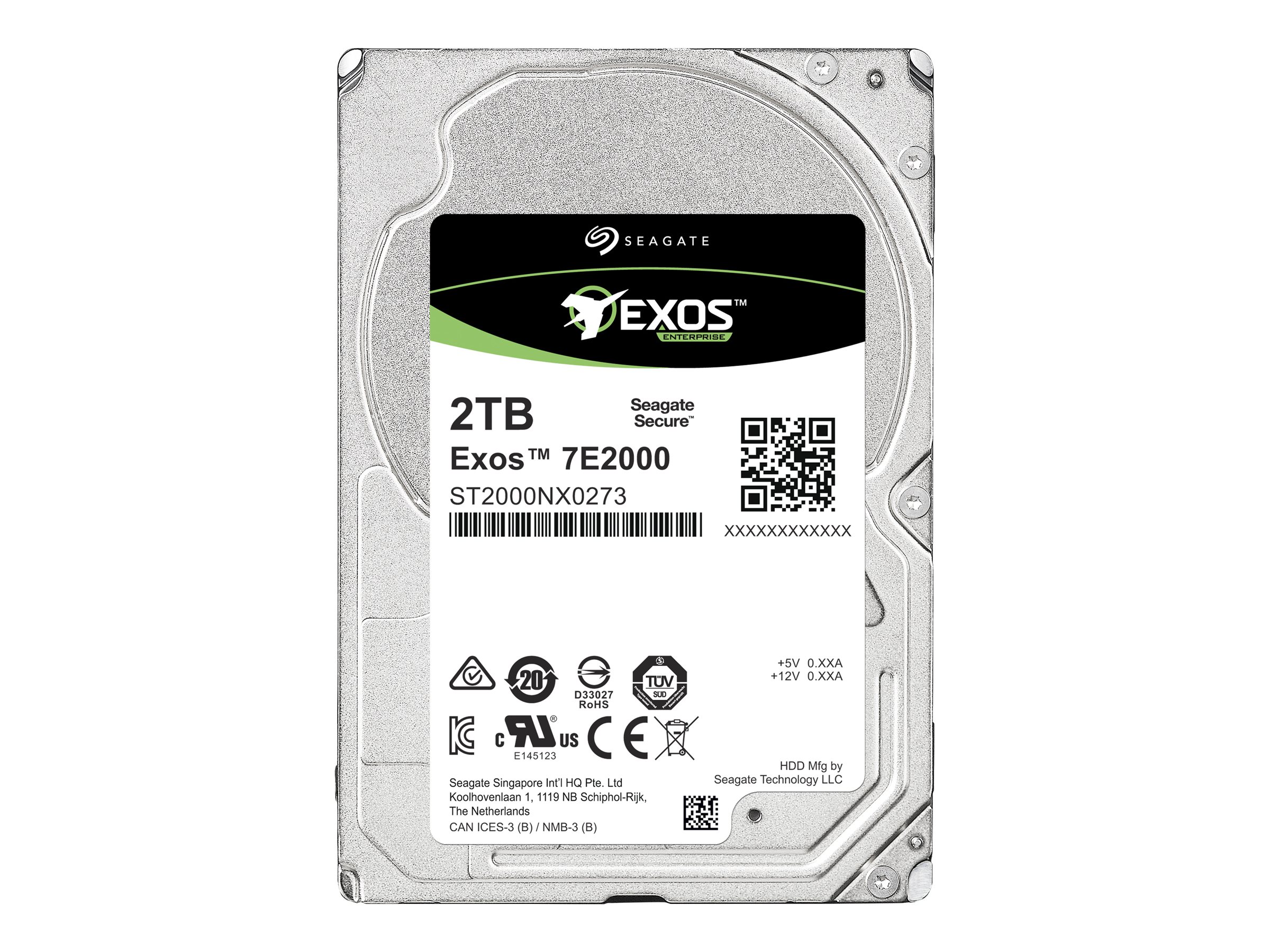 Seagate Exos 7E2000 ST2000NX0273 - Festplatte - 2 TB - intern - 2.5" SFF (6.4 cm SFF)