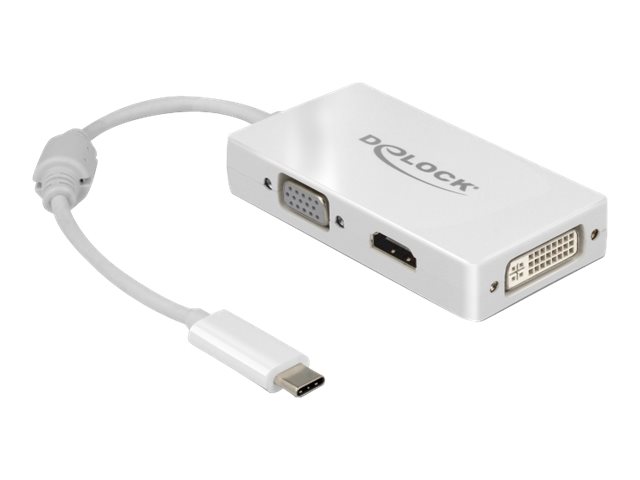 Delock Externer Videoadapter - USB-C - DVI HDMI VGA