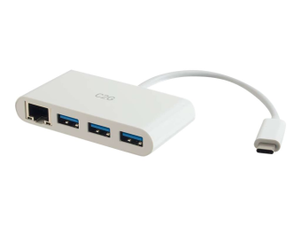 C2G USB C Hub with Ethernet - 3-Port USB Hub