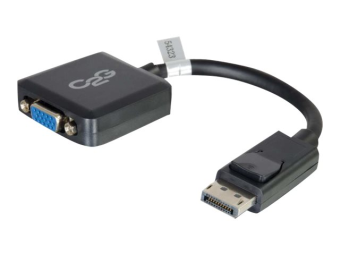 C2G 20cm DisplayPort to VGA Adapter Converter - DP Male to VGA Female - Black - VGA-Adapter - DisplayPort (M)