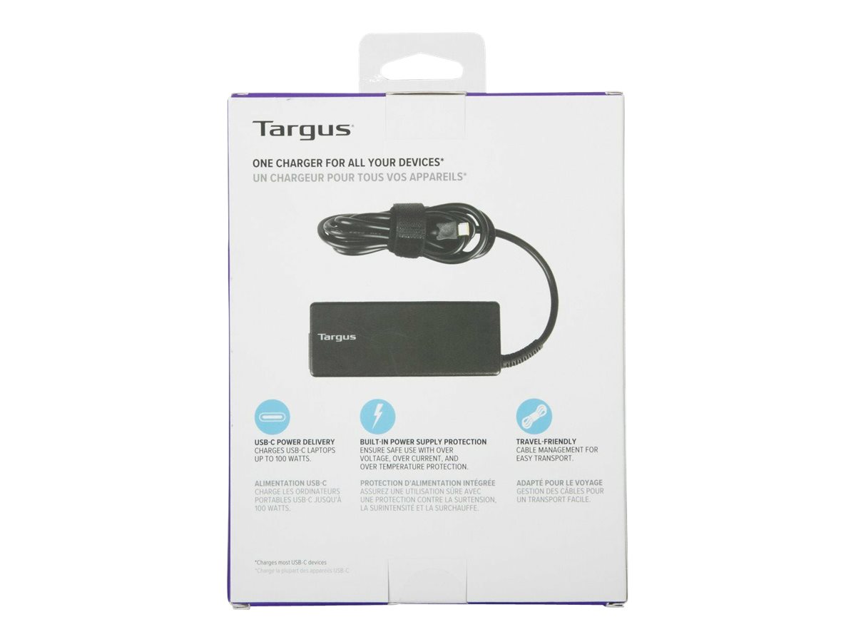 Targus Netzteil - 100 Watt - PD (USB-C) - Schwarz