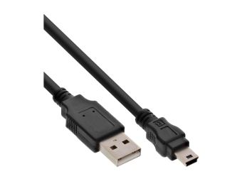 InLine USB 2.0 Mini-Kabel - USB A ST an Mini-B ST (5pol.) - schwarz - 2m