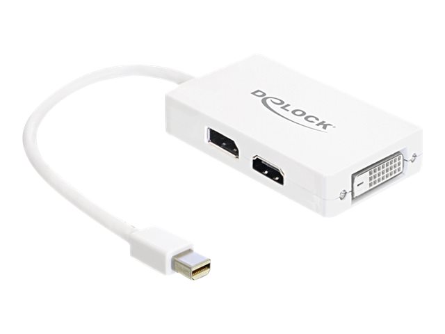 Delock Videoadapter - Dual Link - Mini DisplayPort männlich zu DVI-D, HDMI, DisplayPort weiblich