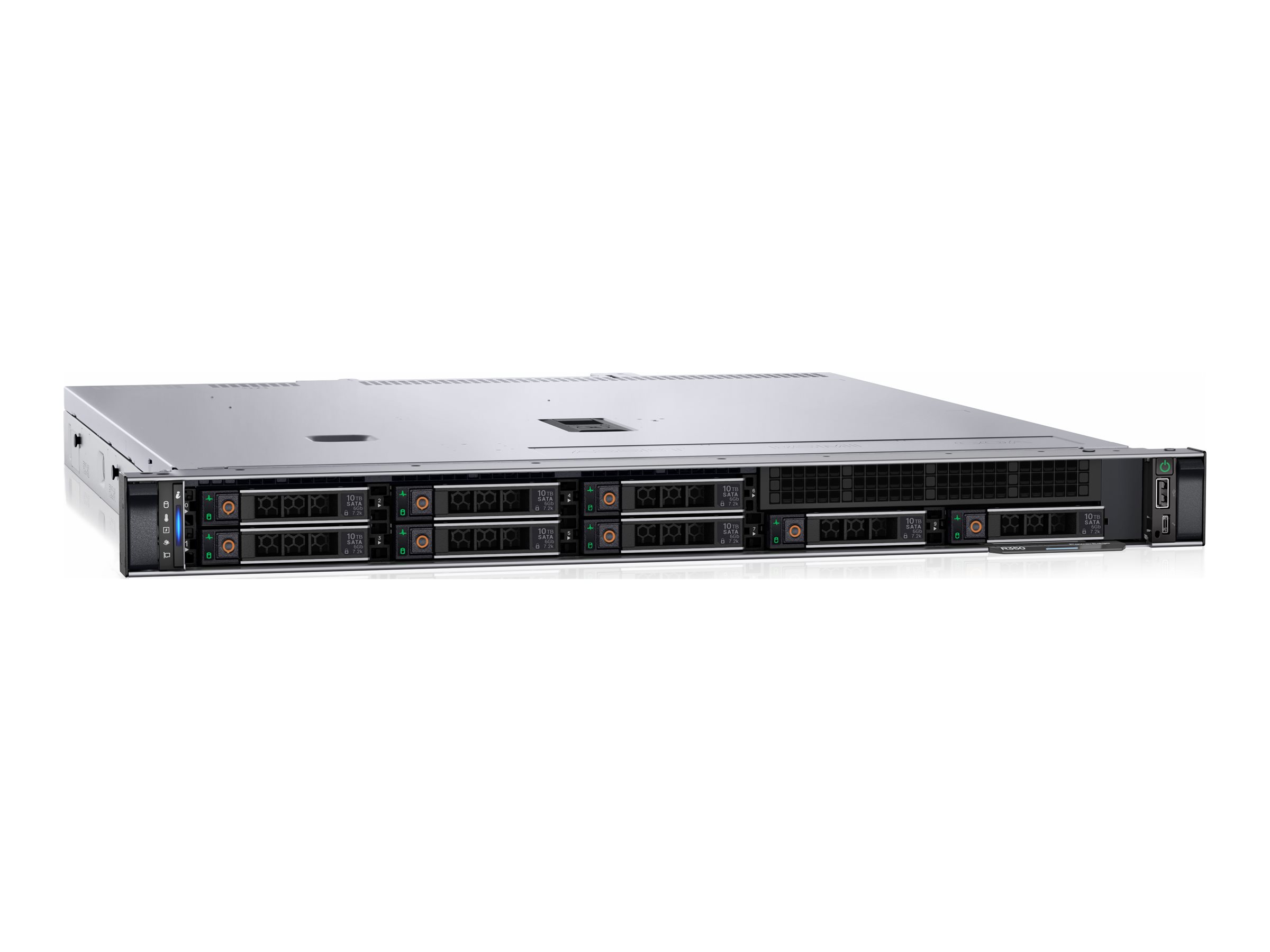 Dell PowerEdge R350 - Server - Rack-Montage - 1U - 1-Weg - 1 x Xeon E-2334  3.4 GHz - RAM 16 GB - SAS - Hot-Swap 6.4 cm (2.5")