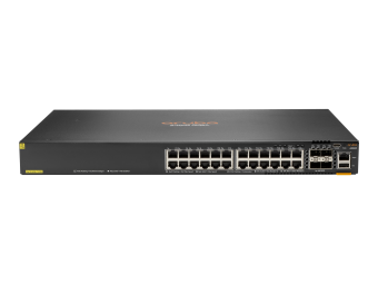 HPE Aruba 6200F 24G Class4 PoE 4SFP+ 370W Switch - Switch - max. Stapelentfernung 10 km - L3 - managed - 24 x 101001000 (PoE+)