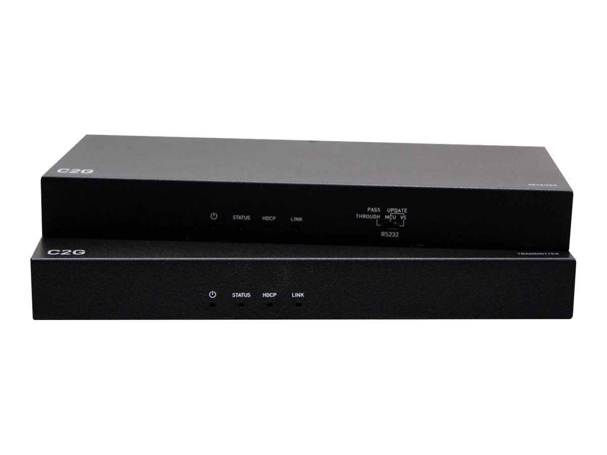 C2G HDMI HDBaseT + 3.5mm USB-B to A and RS232 over Cat Extender Box Transmitter to Box Receiver