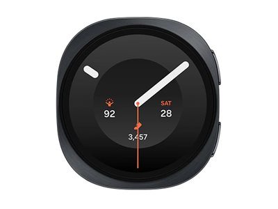 Samsung Galaxy Watch9 - 40 mm - Carbon-Schwarz - intelligente Uhr mit Sportband - schwarz - Bandgröße SM - Anzeige 3.4 cm (1.3")