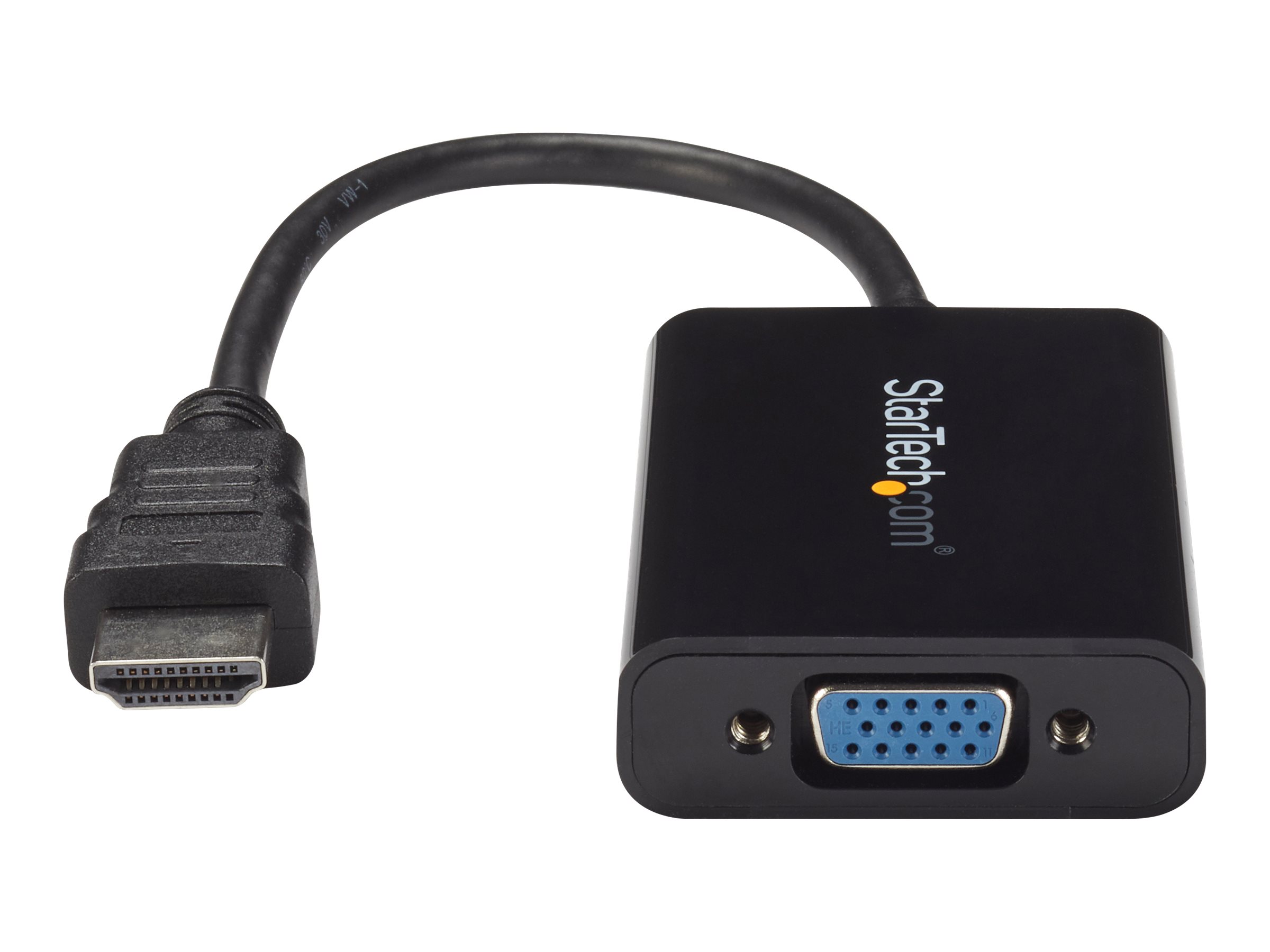 StarTech.com HDMI auf VGA Video Konverter  Wandler mit 2 Kanal Audio - hd zu VGA adapter 1080p - max. Auflösung 1920x1080 - Videoadapter - HDMI männlich zu HD-15 (VGA)