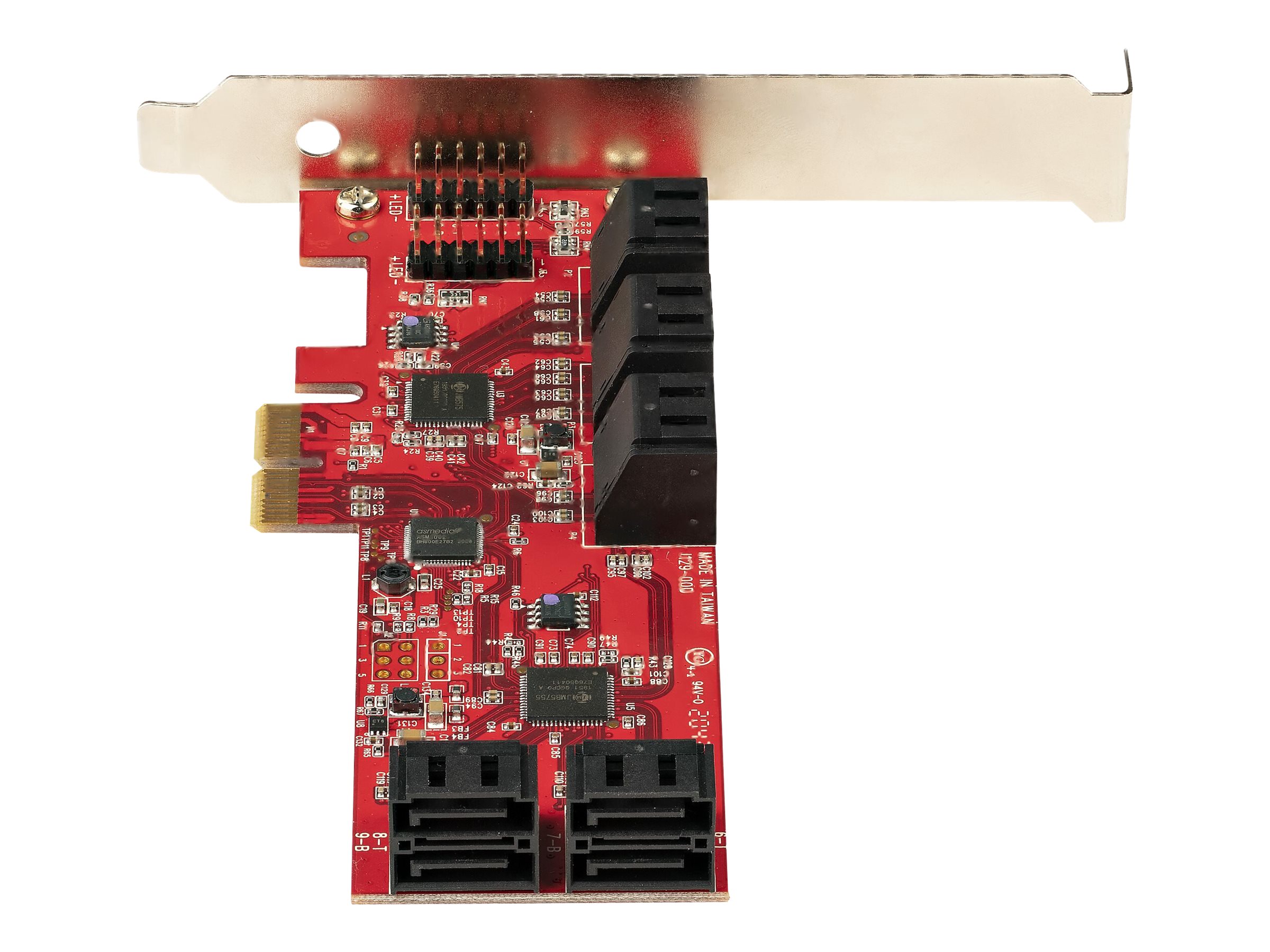 StarTech.com PCIe SATA Controller Karte - 10 Port SATA 3 ErweiterungskarteKontroller - 6Gbits - Full- und Low-Profile Blende - PCI Express Festplatten kontrollerAdapter (10P6G-PCIE-SATA-CARD)