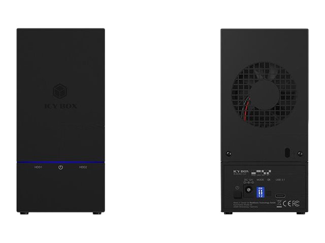 ICY BOX IB-RD3621-C31 - Festplatten-Array - 2 Schächte (SATA-600)