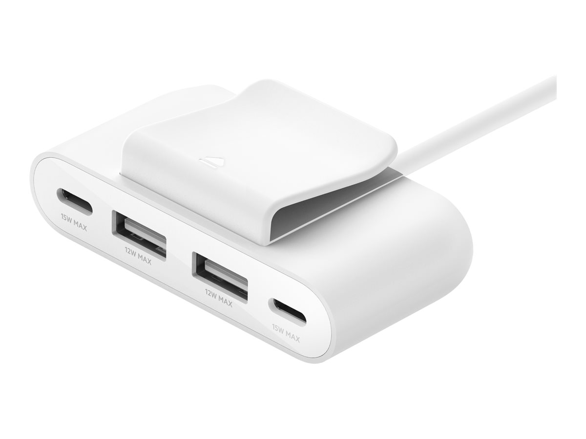 Belkin BoostCharge - Ladesteifen - 4 Ausgabeanschlussstellen (2 x USB-C, 2 x USB)