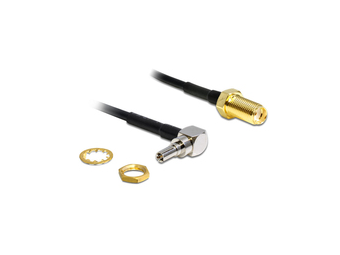 Delock Adapter CRC-9 Plug 90° > SMA Jack - Antennenadapter