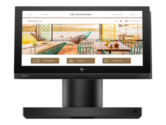HP Engage One Essential - All-in-One (Komplettlösung) - 1 x Pentium N6415  1.2 GHz - RAM 8 GB - SSD 128 GB - TLC NVMe - UHD Graphics - 1GbE NFC - WLAN: 802.11abgnac Bluetooth 4.2 NFC - Win 10 IoT Enterprise 2019 LTSC 64-bit Edition Retail - Moni