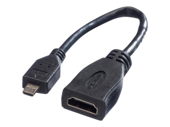 VALUE High Speed - HDMI-Kabel mit Ethernet - 19 pin micro HDMI Type D männlich zu HDMI weiblich